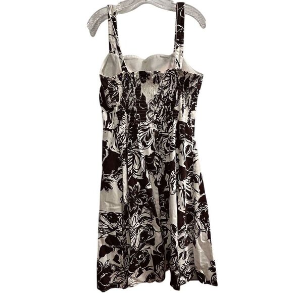 Madison Leigh Women's Size 14 Brown Floral Midi Sundress Summer Casual - Picture 7 of 14